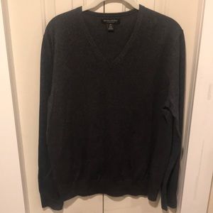 Grey Banana Republic luxury blend v-neck sweater